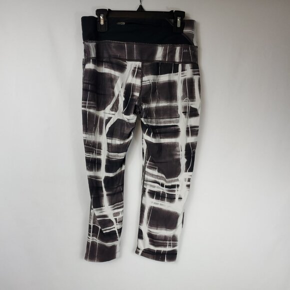 Nike Dri-Fit Stretch Workout Womens Leggings Sz XS Blk/Wht/Brwn Print - Picture 6 of 13